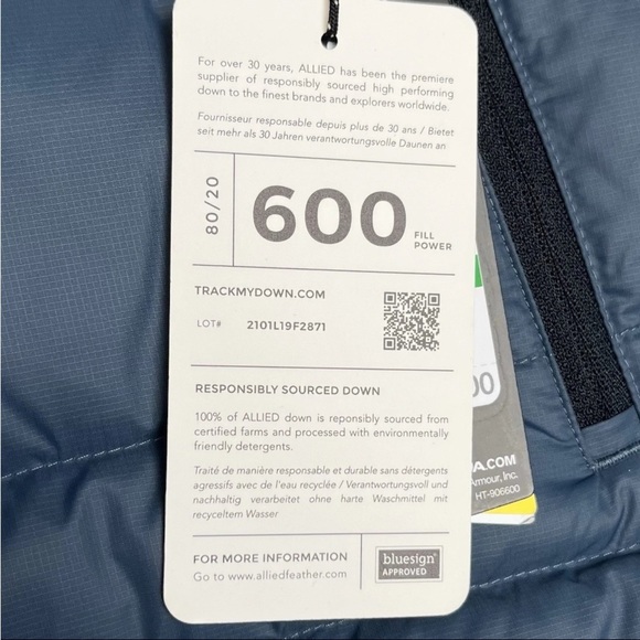 Under Armor Storm Cold Gear Puffer Vest Sz L Mechanic Blue 600 Down Outdoor NWT - Picture 6 of 15